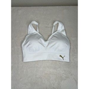 PUMA Performance Women's Seamless Sports Bra Sz Small White